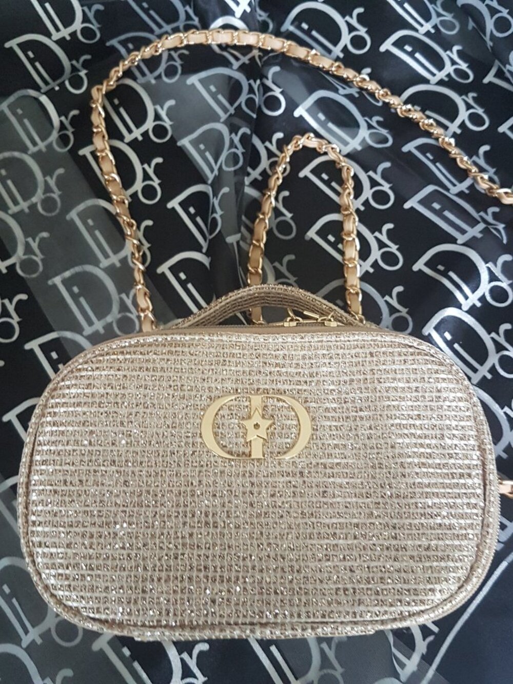 Dior Beauty cosmetic makeup pouch case